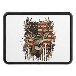 Deer, Buck Season USA Flag Dragkroksskydd