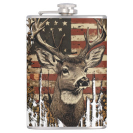 Deer, Buck Season USA Flag Fickplunta