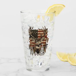 Deer, Buck Season USA Flag Glaskopp