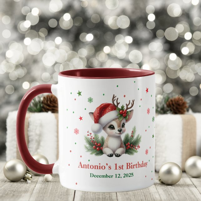 Deer christmas birthday mugg (Skapare uppladdad)