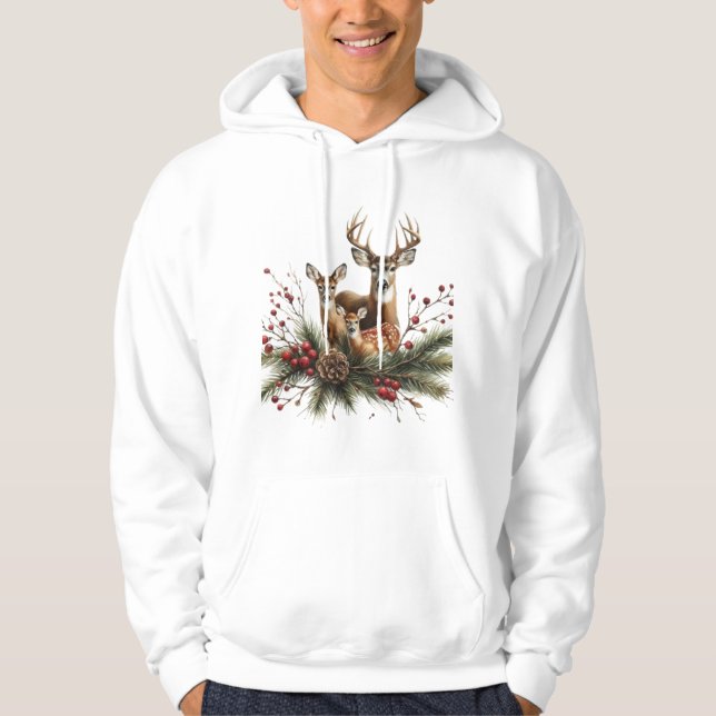 Deer Family  Hoodie (Framsida)