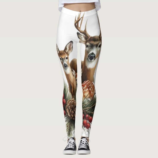 Deer Family  Leggings (Framsida)