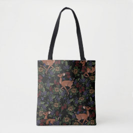 Deer Fawn Floral Pattern Tygkasse