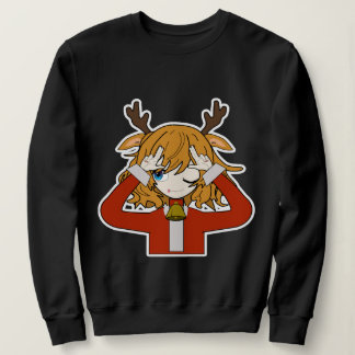 deer girl with santa clothes t shirt
