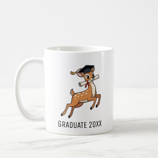 Deer Graduation Personalized Kaffemugg (Vänster)
