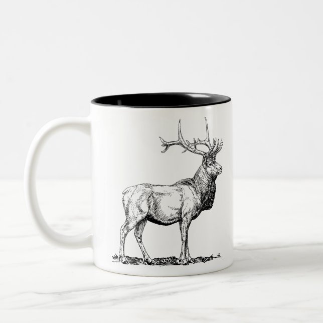 Deer / Hirsch Två-Tonad Mugg (Vänster)