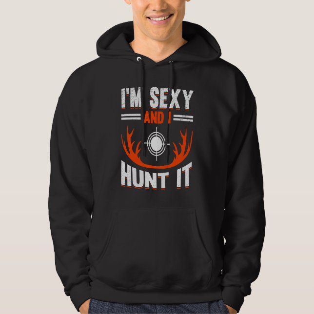 Deer Hunter Hunting Season Huntsman Hoodie (Framsida)