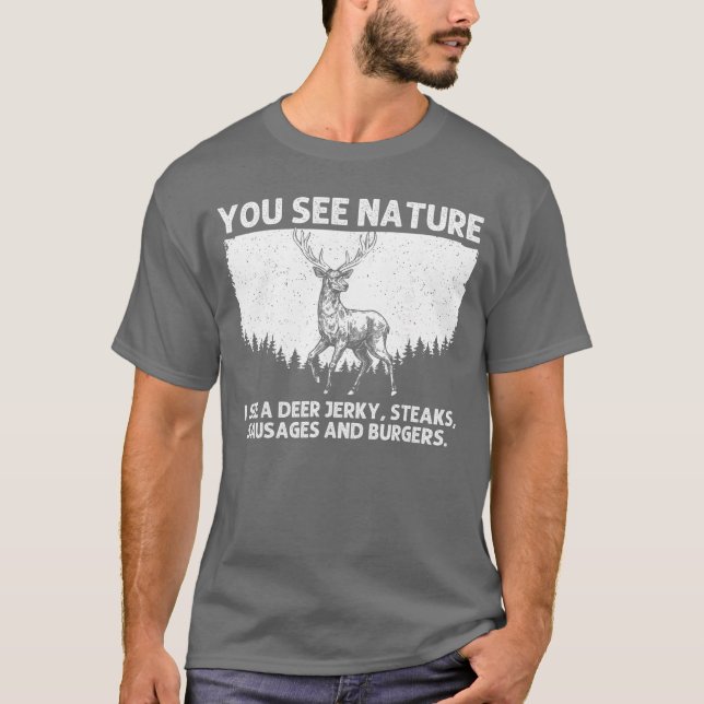 Deer Hunting Art for Men Women Wildlife Hunter Dee T Shirt (Framsida)