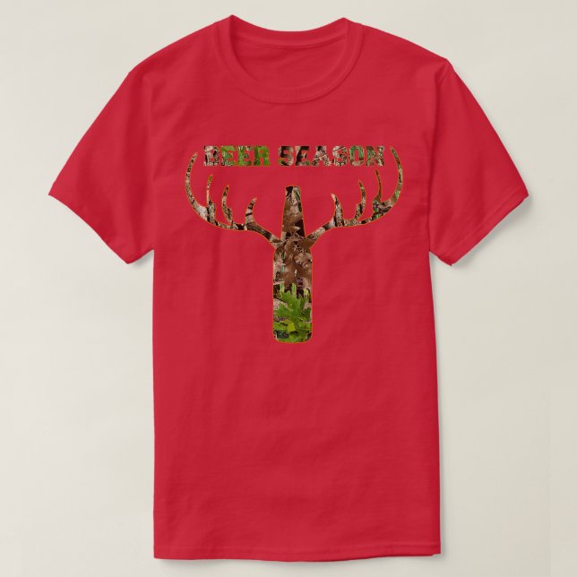 Deer Hunting Beer Season Whitetail Buck  T Shirt (Design framsida)