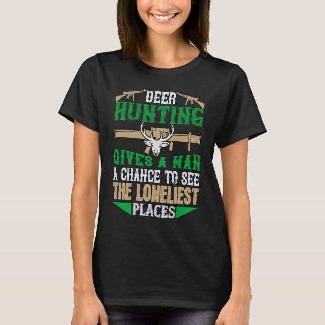 Deer Hunting Funny Hunter American Hunting T Shirt (Framsida)