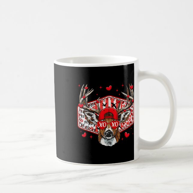 Deer Hunting Xoxo Valentine Buck Boys Cap Men Wome Kaffemugg (Höger)