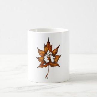Deer in a leaf kaffemugg