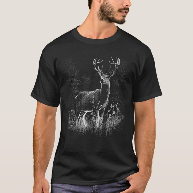 deer in the wild t shirt (Framsida)