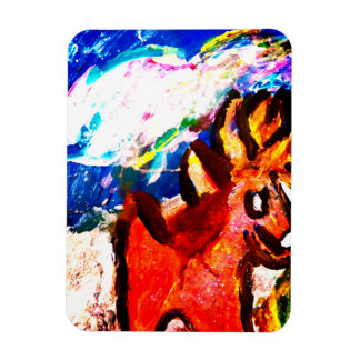 Deer in winter magnet