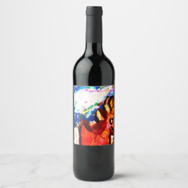 Deer in winter  vinflaska etikett