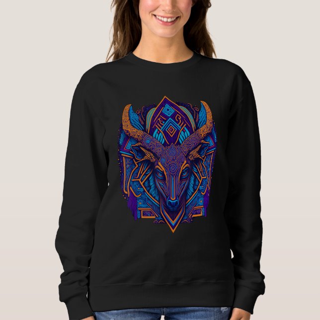 deer Mandala Style Graphic T Shirt (Framsida)