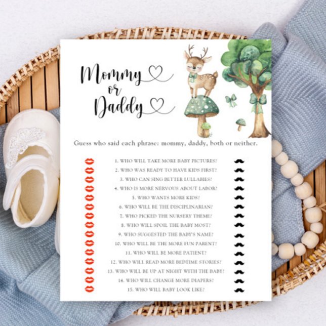 Deer - mommy or daddy baby shower game (Skapare uppladdad)
