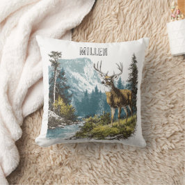 Deer Nature Throw Pillow Kudde