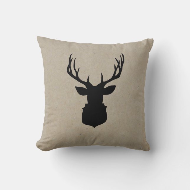 Deer Shadow | Rustik juldekoration kudde (Framsida)