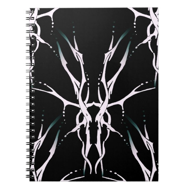 Deer Skull Tribal Design for deer Hunters white Anteckningsbok (Framsidan)