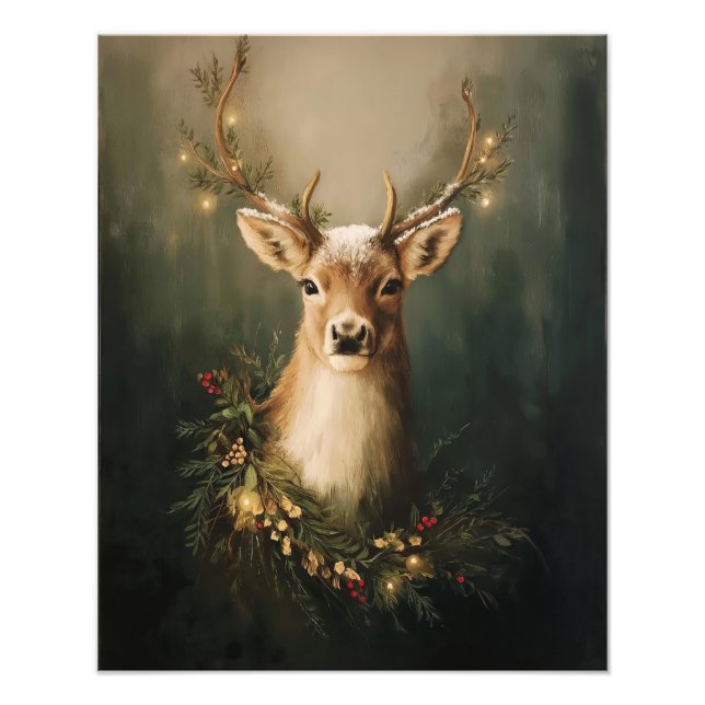 Deer Tartan Christmas Poster (Framsidan)