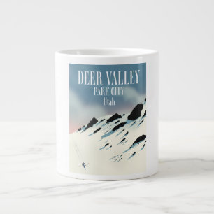 Deer Valley, park city, Utah, skidposter Jumbo Mugg