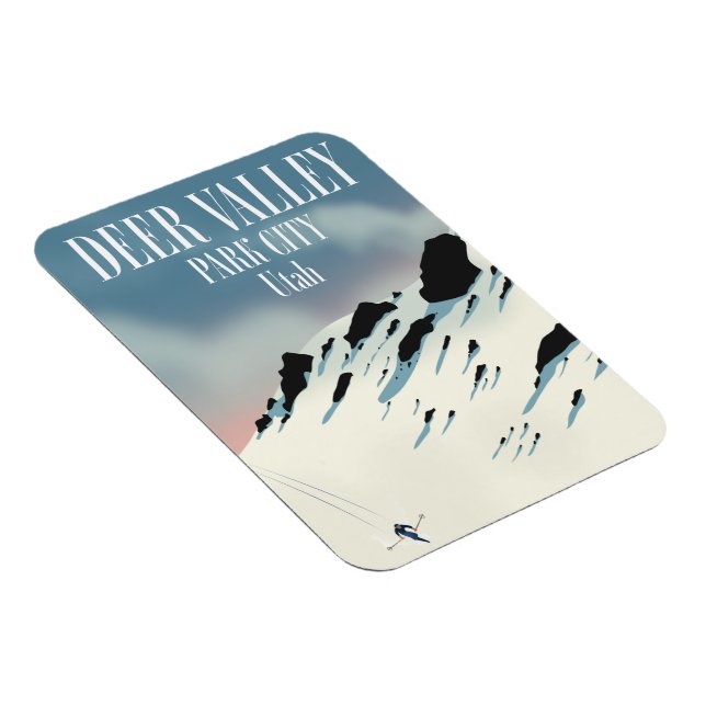 Deer Valley, park city, Utah, skidposter Magnet (Högersidan)