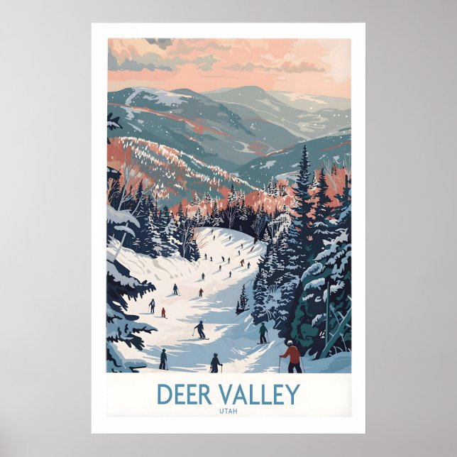 Deer Valley Travel Poster - Utah 1 (Framsidan)