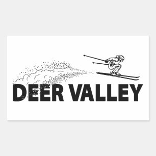 Deer Valley Utah Backhoppare Rektangulärt Klistermärke