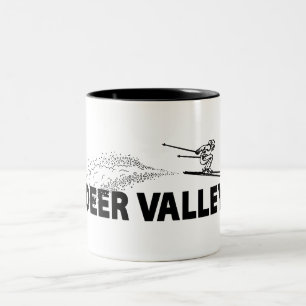 Deer Valley Utah Backhoppare Två-Tonad Mugg