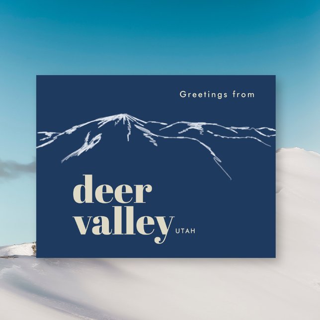 Deer Valley Utah klottrade berg  Vykort (Skapare uppladdad)