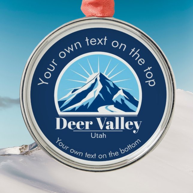 Deer Valley Utah skidområde souvenir Julgransprydnad Metall (Skapare uppladdad)