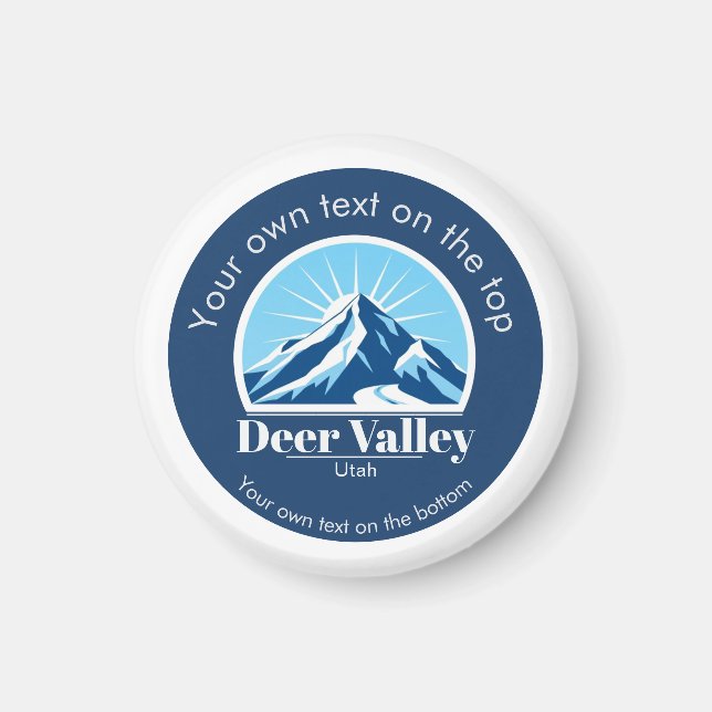 Deer Valley Utah skidområde souvenir Magnet (Framsidan)