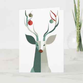 Deer with ornaments on antlers kort