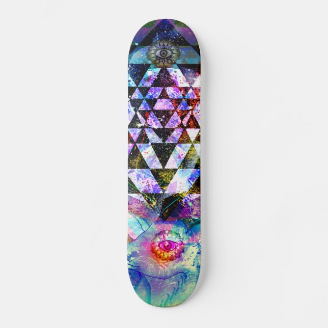 Deer Yantra Skateboard Bräda 19,5 Cm (Framsida)