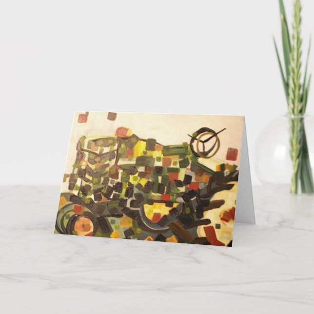 Deere Tractor Greeting Card Kort (Framsida)