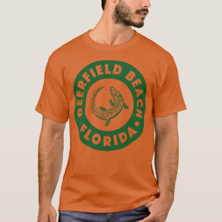 Deerfield Beach Florida Circle Grönt T Shirt