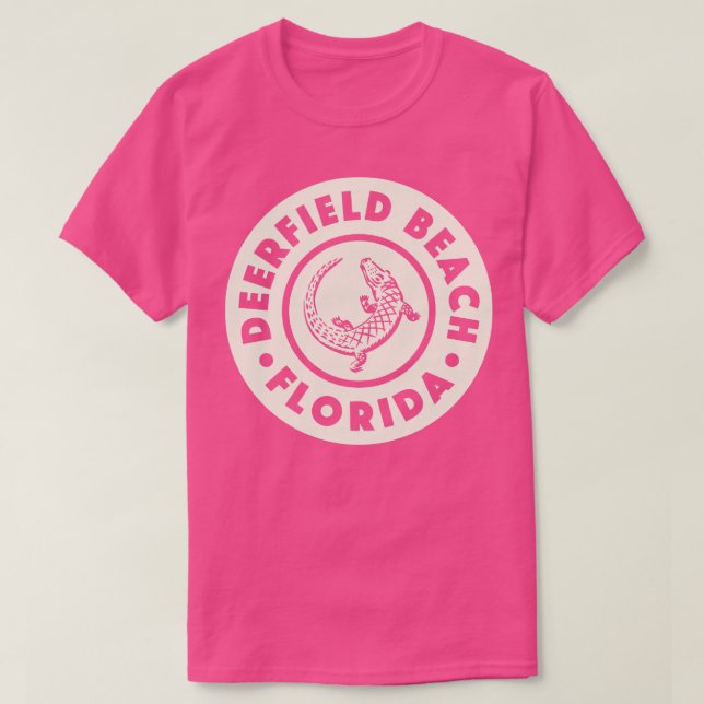 Deerfield Beach Florida Circle Tan T Shirt (Design framsida)