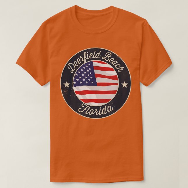 Deerfield Beach - Patriotic Florida Souvenir T-Shi T Shirt (Design framsida)