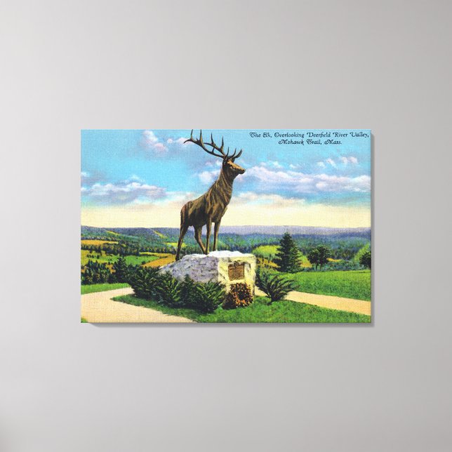 Deerfield River Valley på Mohawk Trail Canvastryck (Framsida)
