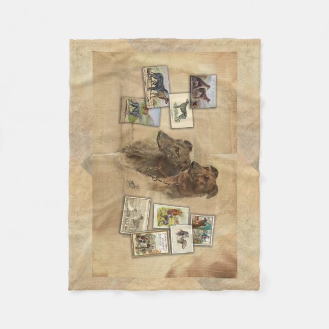 Deerhound vintage fleecefilt (Framsidan)