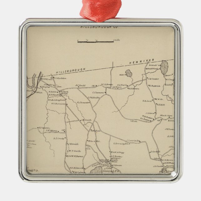 Deering Hillsborough Co Julgransprydnad Metall (Framsidan)