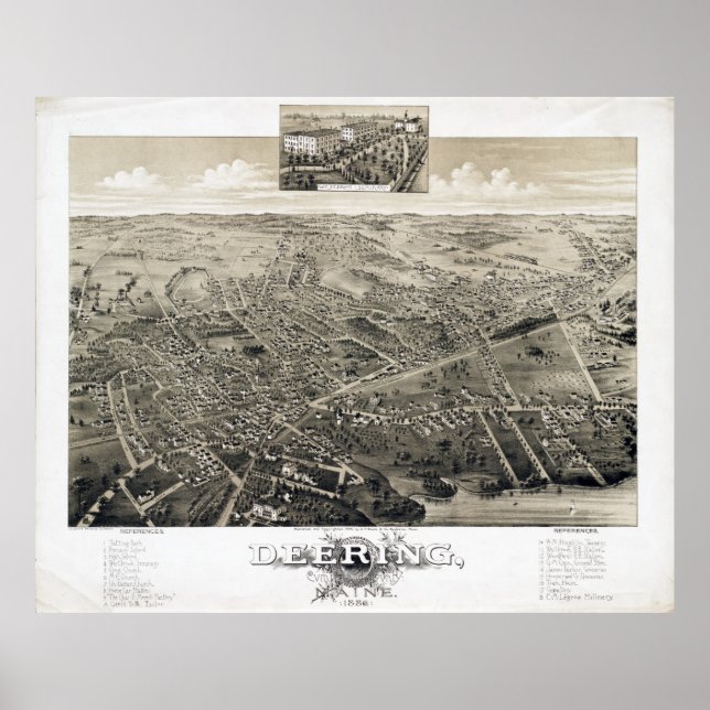 Deering, Maine 1886 Poster (Framsidan)