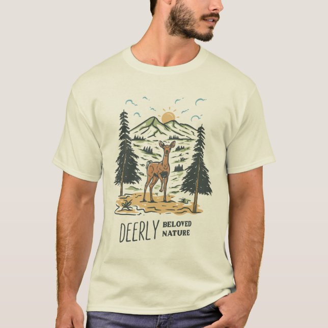Deerly Beloved Natature T Shirt (Framsida)