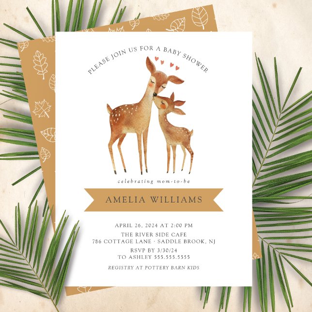 Deerly Loved Baby Shower-inbjudan Inbjudningar (Skapare uppladdad)