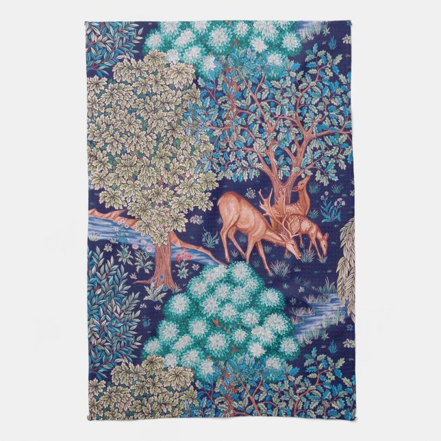 Deers in the Forest, William Morris Kökshandduk (Vertikal)