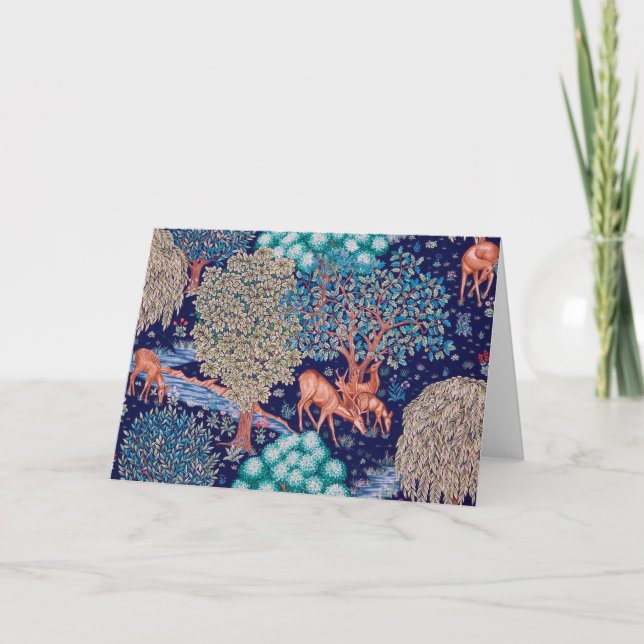 Deers in the Forest, William Morris Kort (Framsida)