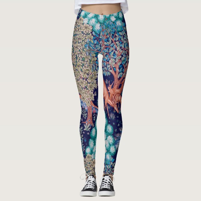 Deers in the Forest, William Morris Leggings (Framsida)