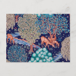 Deers in the Forest, William Morris Vykort