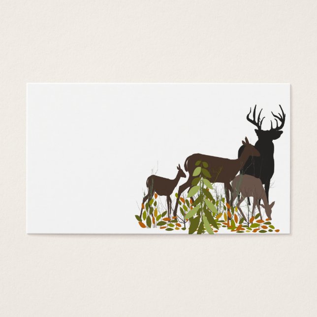 Deers in Wood. Jul Visitkort (Framsidan)